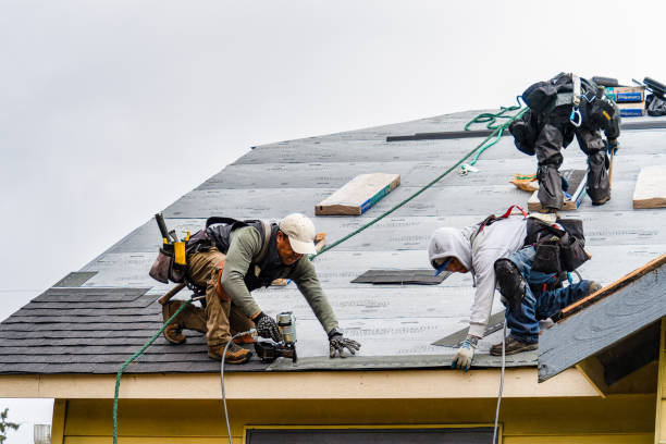 Professional Gutter Installation technician working in Cromwell, CT